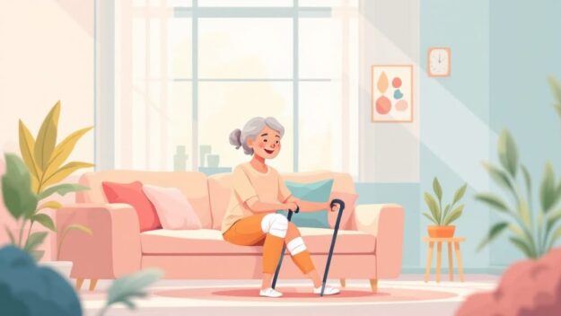 Illustrazione: percorso di guarigione dopo frattura di ginocchio con terapia VAC